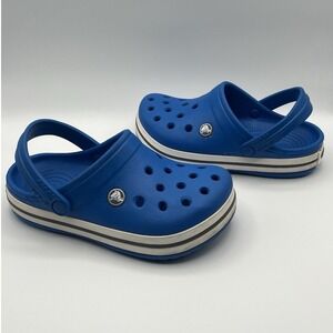 Crocs Classic Clog Royal Blue Slip On Comfort Slides - Kids Youth Unisex Size 3